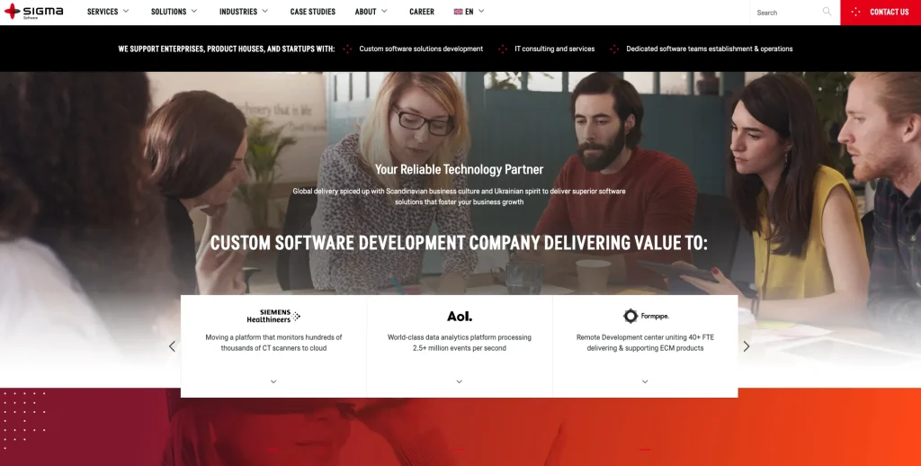 Sigma Software Group .NET software development companies