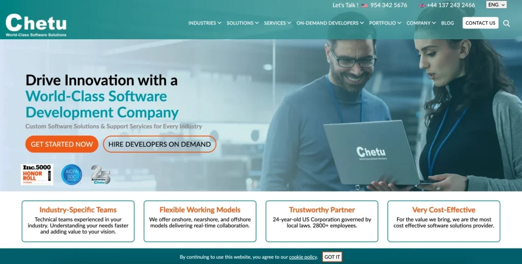 Chetu - AI chatbot companies