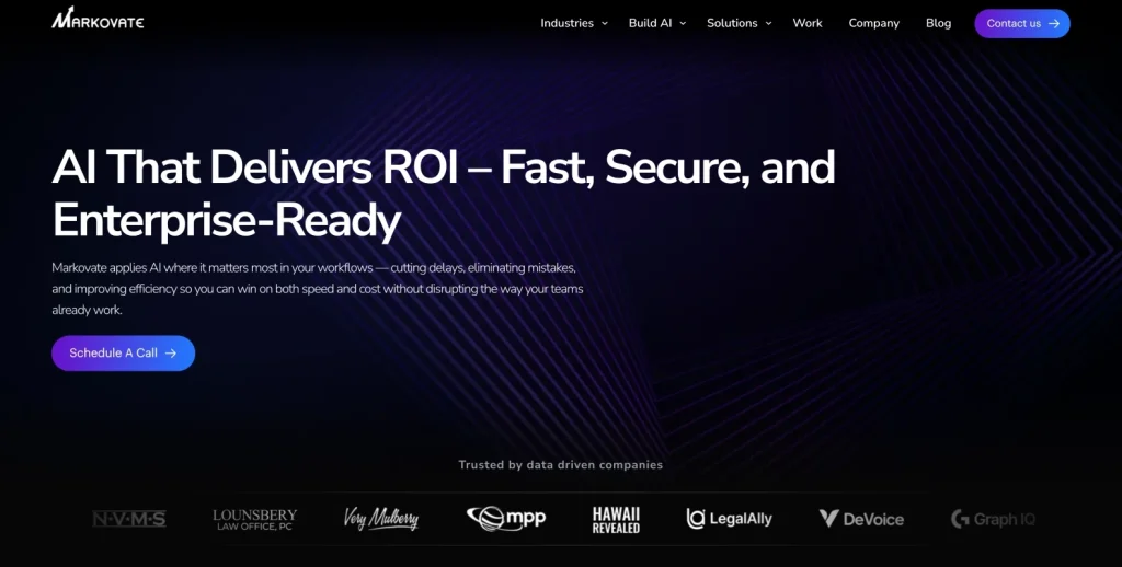 Markovate: AI development companies