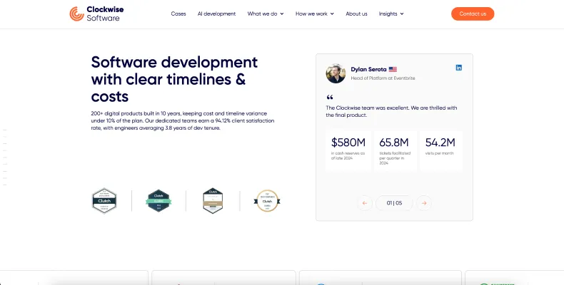 SaaS development companies - Clockwise Software
