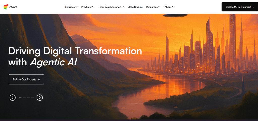 cloud application development companies - Entrans