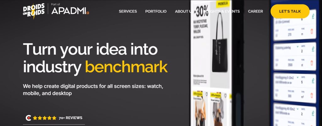 Flutter app development companies - Droids On Roids