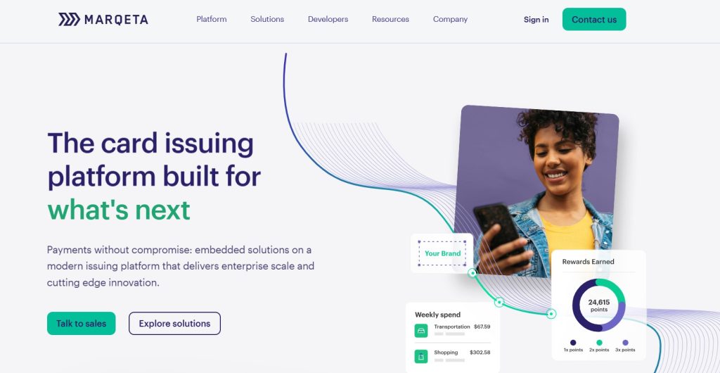 financial software development companies - Marqeta 