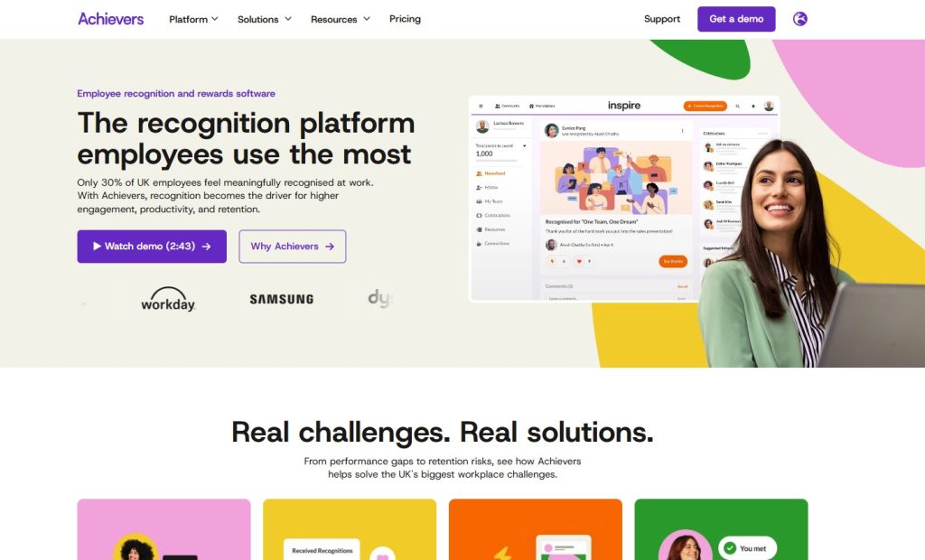 employee recognition software - Achievers  
