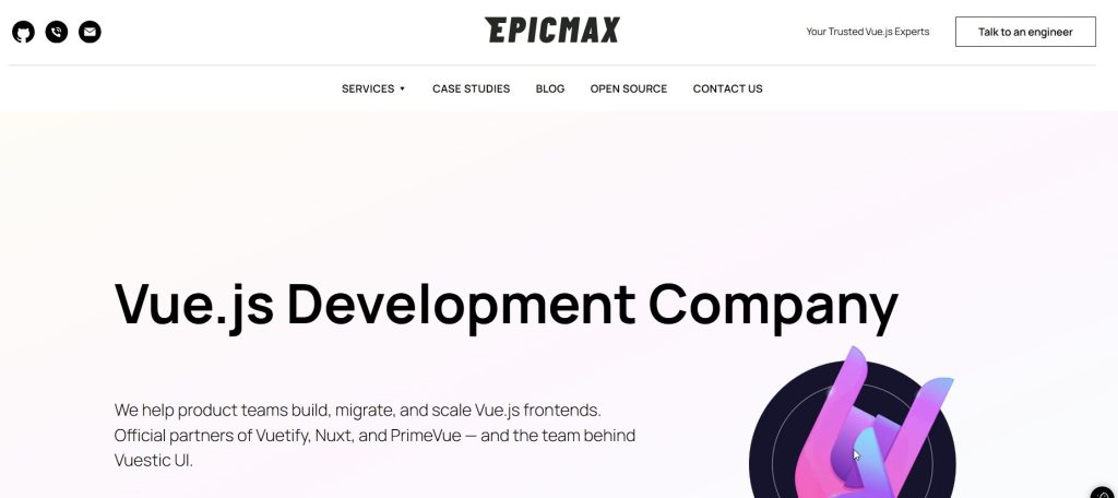 Vue.js development services - Epicmax